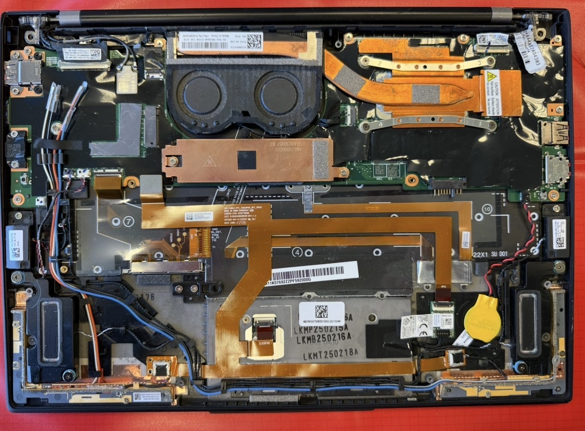 Laptop-Innenleben Inspektion